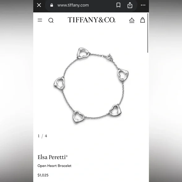 Tiffany & Co. Elsa Peretti Open Heart Bracelet and Earring Set - Picture 6 of 7